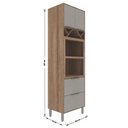 Ver imagem 5 de Kit Cozinha Planejada Completa Modulada Conjunto 5 Peças 9 Portas Organizadora Marrom Madeira