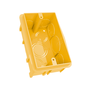 24 Unidades Caixa de Luz Embutir em Alvenaria 4" X 2" Cor Amarelo Durín