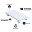 Ver imagem 4 de Suporte Para Cpu Com Rodízios Cyber L03 Branco - Lyam Decor