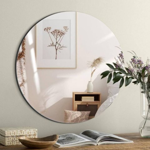 Espelho Decorativo Redondo Multiuso 40cm - Quarto, Sala e Banheiro