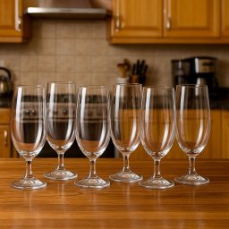 Taça para Cerveja Bohemia 380ml Conjunto com 6 Peças em Cristal Transparente - 6