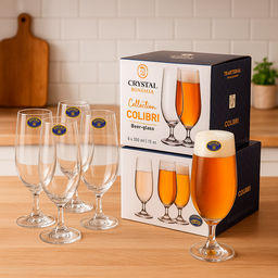 Taça para Cerveja Bohemia 380ml Conjunto com 6 Peças em Cristal Transparente - 4
