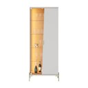 Ver imagem 5 de Cristaleira Sena 2 Portas 4 Prateleiras com Vidro Off White Matte/Freijó - Colibri