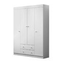 Ver imagem 2 de Guarda Roupa Infantil 4 Portas e 2 Gavetas 100% MDF Elisa Branco
