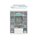 Ver imagem 4 de Guarda Roupa Infantil 4 Portas e 2 Gavetas 100% MDF Elisa Branco