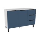Ver imagem 1 de Balcão de Cozinha para Pia Meena 2 Portas 3 Gavetas Branco/azul - Politorno