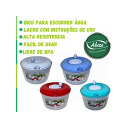 Centrífuga Secadora de Salada Manual Verduras Folhas Alves - 3