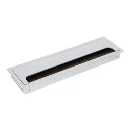 Passa Fio Cabo Alumínio Fosco Quadrado Mesas 80x275mm - 4