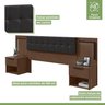 Cabeceira Casal / Queen 160cm 2 Mesas de Cabeceiras com LED Calitan Móveis Lopas - 6