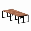 Ver imagem 4 de Mesa Escritório Plataforma Trabalho 4 Lugares 2,80m x 1,20m Pés Metal 100% MDF Industrial Executive