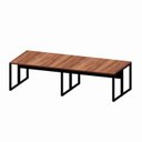 Ver imagem 2 de Mesa Escritório Plataforma Trabalho 4 Lugares 2,80m x 1,20m Pés Metal 100% MDF Industrial Executive