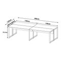Ver imagem 3 de Mesa Escritório Plataforma Trabalho 4 Lugares 2,80m x 1,20m Pés Metal 100% MDF Industrial Executive