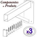Ver imagem 2 de Mf Multiforma - 3 Suportes Pia Parafusar Bancada Aparador 40 Cm Preto
