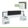 Cabeceira Casal / Queen 160cm 2 Mesas de Cabeceiras com LED Calitan Móveis Lopas - 4