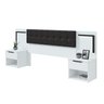 Cabeceira Casal / Queen 160cm 2 Mesas de Cabeceiras com LED Calitan Móveis Lopas - 2