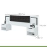 Cabeceira Casal / Queen 160cm 2 Mesas de Cabeceiras com LED Calitan Móveis Lopas - 3