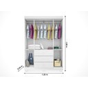 Ver imagem 4 de Guarda Roupa Infantil 100% MDF 4 Portas 3 Gavetas Ane Branco