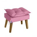 Ver imagem 4 de Poltrona-cadeira Decorativa Opala e Puff Opala Rosê com Pés Quadrado