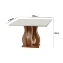 Ver imagem 2 de Conjunto Sala de Jantar Mesa Nuance Quadrada Tampo Vidro/MDP com 8 Cadeiras Mônaco Yescasa