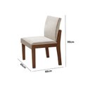Ver imagem 3 de Conjunto Sala de Jantar Mesa Nuance Quadrada Tampo Vidro/MDP com 8 Cadeiras Mônaco Yescasa