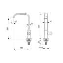 Ver imagem 2 de Torneira para Lavatório Mesa Bica Alta Virtus Cromado Roca