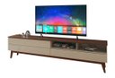 Ver imagem 1 de Rack para TV Wall 1.8 Off White com Freijó - MoveisAqui