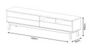 Ver imagem 5 de Rack para TV Wall 1.8 Off White com Freijó - MoveisAqui