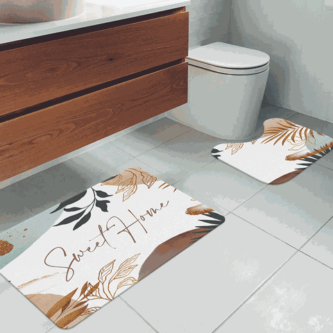 Jogo Tapetes para Banheiro 2 Peças Sweet Home