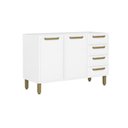 Ver imagem 1 de Balcão de Cozinha Bella C/ 2 Portas e 4 Gavetas S/ Tampo 120cm Branco - Bertolini
