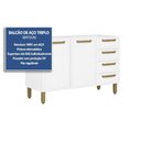 Ver imagem 2 de Balcão de Cozinha Bella C/ 2 Portas e 4 Gavetas S/ Tampo 120cm Branco - Bertolini