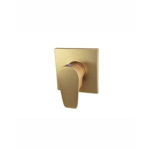 Acabamento Monocomando para Chuveiro Base Docol Dourado Fosco - Led Perflex
