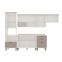 Ver imagem 3 de Cozinha Completa Iluminata 7 Portas 4 Gavetas Branco/fendi/mineral - Genialflex