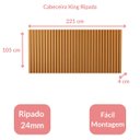 Ver imagem 3 de Cabeceira King com Ripado Zoe Nature- Casa Móveis Br