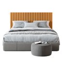 Ver imagem 1 de Cabeceira King com Ripado Zoe Nature- Casa Móveis Br