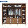 Guarda Roupa Casal Ripado 6 Portas 6 Gavetas com Pé Suburban Espresso Móveis - 6