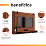 Painel para Tv até 50 Polegadas Dijon Ripado C/ Prateleira - 5