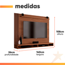 Ver imagem 4 de Painel para Tv até 50 Polegadas Dijon Ripado C/ Prateleira