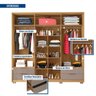 Guarda Roupa Casal 6 Portas 4 Gavetas Externas com Pés Suburban Espresso Móveis - 2