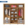 Guarda Roupa Casal 6 Portas 4 Gavetas Externas com Pés Suburban Espresso Móveis - 6