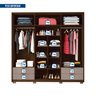 Guarda Roupa Casal 6 Portas 4 Gavetas Externas com Pés e Puxador em MDF Suburban  Espresso Móveis - 6