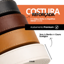 Ver imagem 3 de Espelho Redondo Adnet 60cm Decorativo com Alça em Couro Costurada + Suporte para Parede Couse