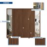 Guarda Roupa Suburban 6 Portas 4 Gavetas Ripado com Espelho Suburban  Espresso Móveis - 7