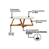 Mesa de Centro Off White com Amêndoa Classic Tebarrot Móveis - 5