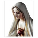 Ver imagem 1 de Quadro Nossa Senhora de Fátima 40x50cm Moldura Branca e Vidro