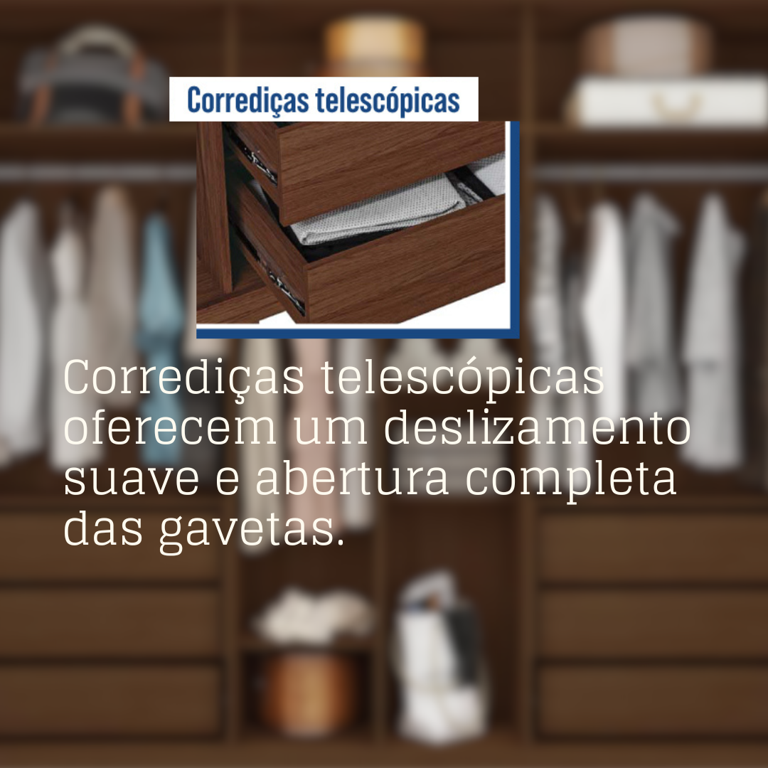 Guarda Roupa Casal 6 Portas 4 Gavetas com Pés Suburban Espresso Móveis - 8
