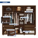 Ver imagem 3 de Guarda Roupa Casal 6 Portas 4 Gavetas com Pés Suburban Espresso Móveis