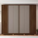 Ver imagem 2 de Guarda Roupa Casal 6 Portas 4 Gavetas com Pés Suburban Espresso Móveis