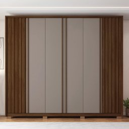 Guarda Roupa Casal 6 Portas 4 Gavetas com Pés Suburban Espresso Móveis - 2