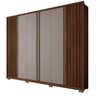 Guarda Roupa Casal 6 Portas 4 Gavetas com Pés Suburban Espresso Móveis - 4