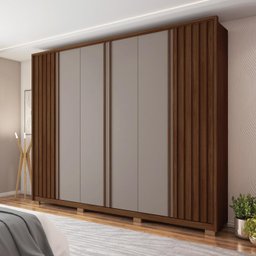 Guarda Roupa Casal 6 Portas 4 Gavetas com Pés Suburban Espresso Móveis - 1